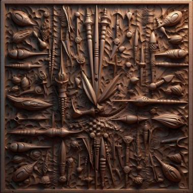 Patterns and decorations stl inch nails 2 3d model